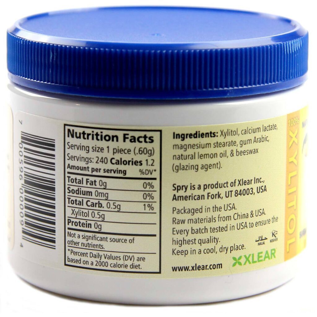 Xlear Spry Xilitol Puro 240 Pastilhas - Higiene Bucal Refrescante - Imagem 3