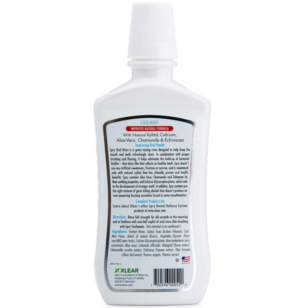 Xlear Spry Enxaguante Bucal Menta Refrescante 473mL - Higiene Oral Completa - Imagem 2