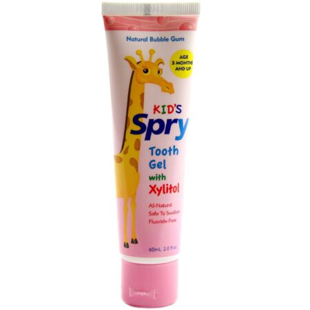 Xlear, Kids Spry® Gel para os Dentes - Natural - 2 fl oz (60mL)