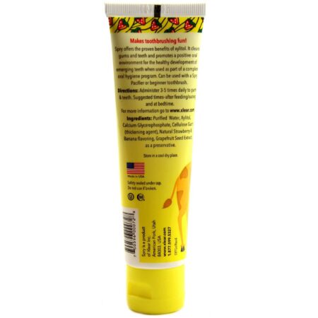 Xlear, Gel Dental Infantil Spry - Sabor Banana e Morango - 2 fl oz (60mL) - Image 2