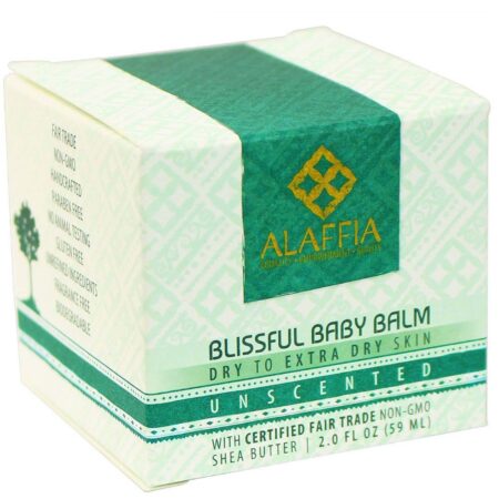 Alaffia Blissful Bebê Shea Butter Bebê Balm, Sem sabor - 2 oz