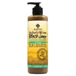 Alaffia Sabão Preto Autêntico Hortelã-Pimenta 476ml - Limpeza Profunda e Revigorante