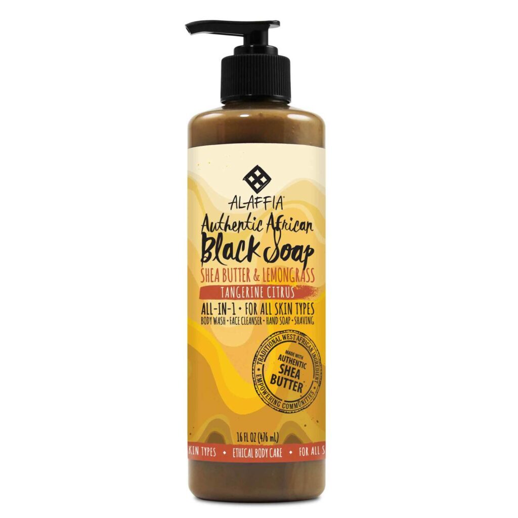 Alaffia Authentic Preto Soap Tangerina 454g - Sabonete Natural de Pele Radiante
