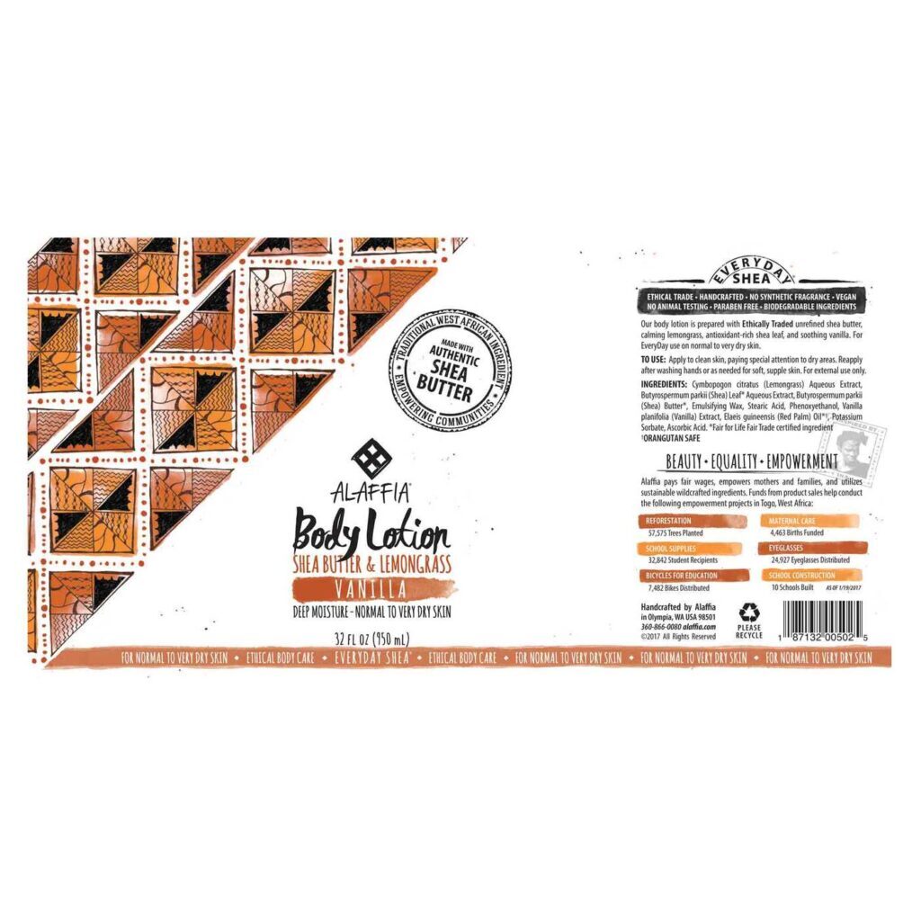 Alaffia Hidratante Corporal Baunilha 950mL - Nutrição Profunda para Sua Pele - Imagem 2