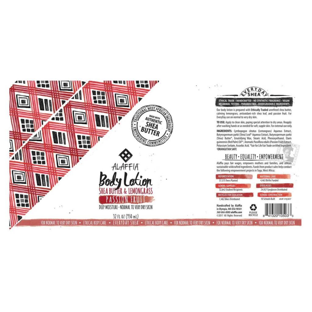 Alaffia Hidratante Corporal Maracujá 950mL (32 oz) - Nutrição Intensa para Sua Pele - Imagem 2