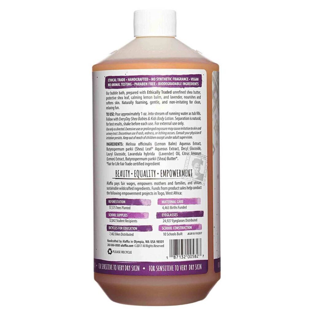 Alaffia Banho de Espuma Karité 950ml (32 fl oz) - Limpeza Suave e Hidratação Profunda - Imagem 2