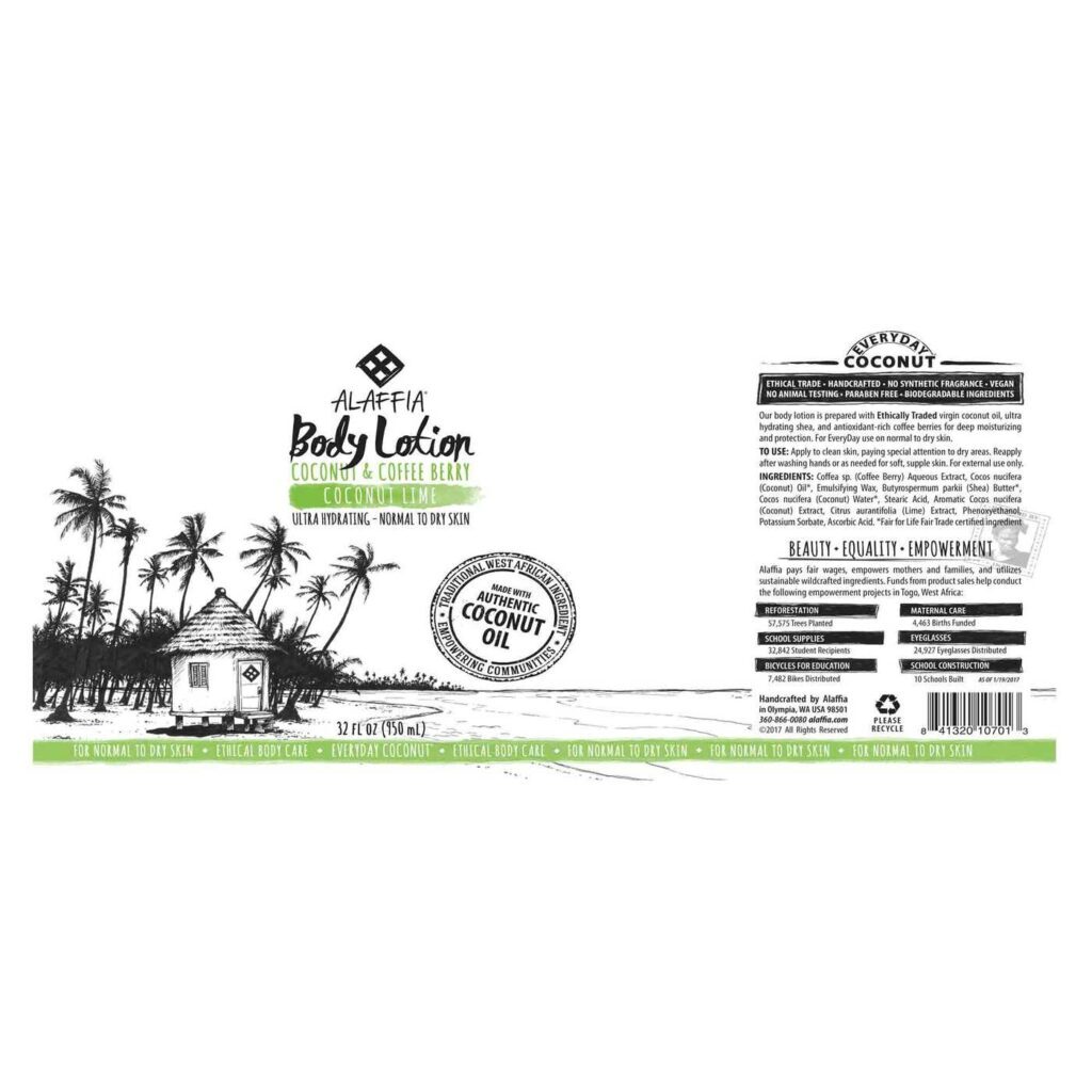 Alaffia Ultra Hidratante Corporal Coco e Café 950ml - Pele Macia e Nutritiva - Imagem 2