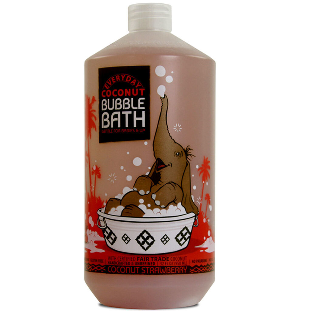 Alaffia Babies and Up Banho de Bolhas Morango Coco - 946 ml (32 oz)