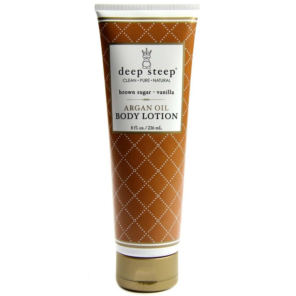 Deep Steep Loção Corporal Óleo de Argan, Baunilha e Açúcar Mascavo - 236ml (8 fl oz)