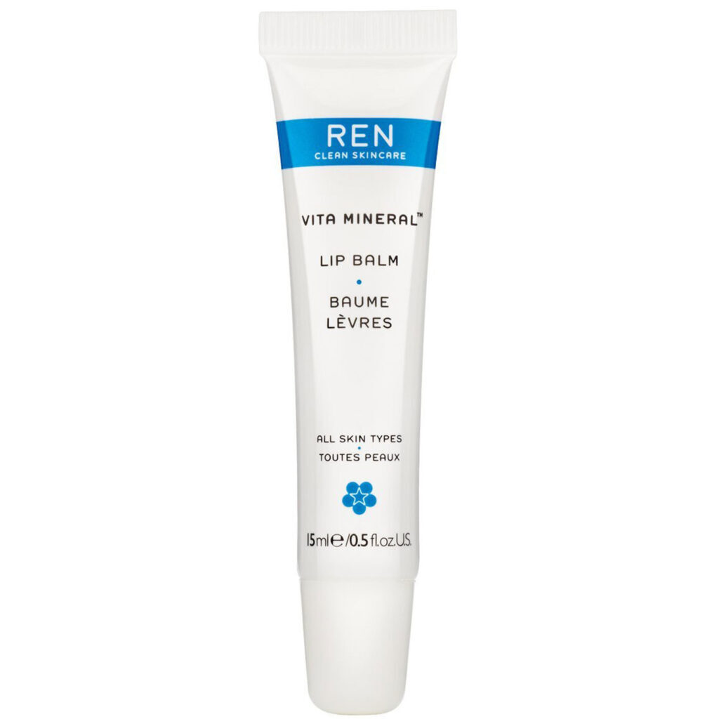 REN Clean Skincare Vita Mineral Lip Balm, Hidratante Labial Sem Sabor - 14.2g (0.5 oz)
