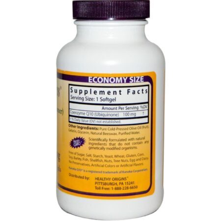 Healthy Origins CoQ10 100 mg - 150 Cápsulas Gel: Energia e Saúde Cardíaca - Imagem 2