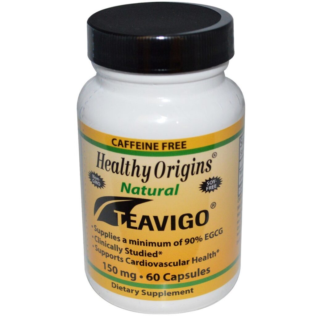 Healthy Origins Teavigo® Extrato de Chá Verde 60 Cápsulas - Potência e Pureza para Sua Saúde
