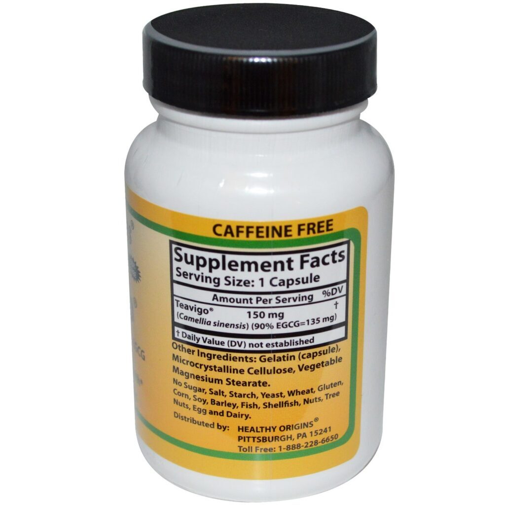 Healthy Origins Teavigo® Extrato de Chá Verde 60 Cápsulas - Potência e Pureza para Sua Saúde - Imagem 2
