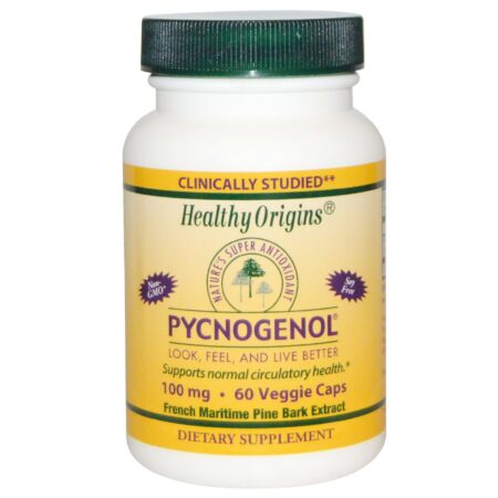 Healthy Origins, Pycnogenol 100mg - 60 Cápsulas Vegetarianas