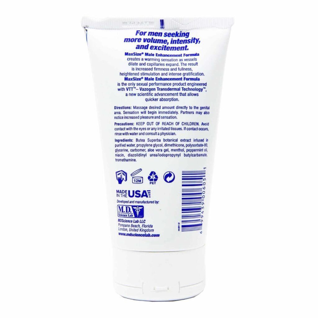 M.D. Science Lab MaxSize™ Fórmula para Performance Masculina 150 ml - Imagem 2