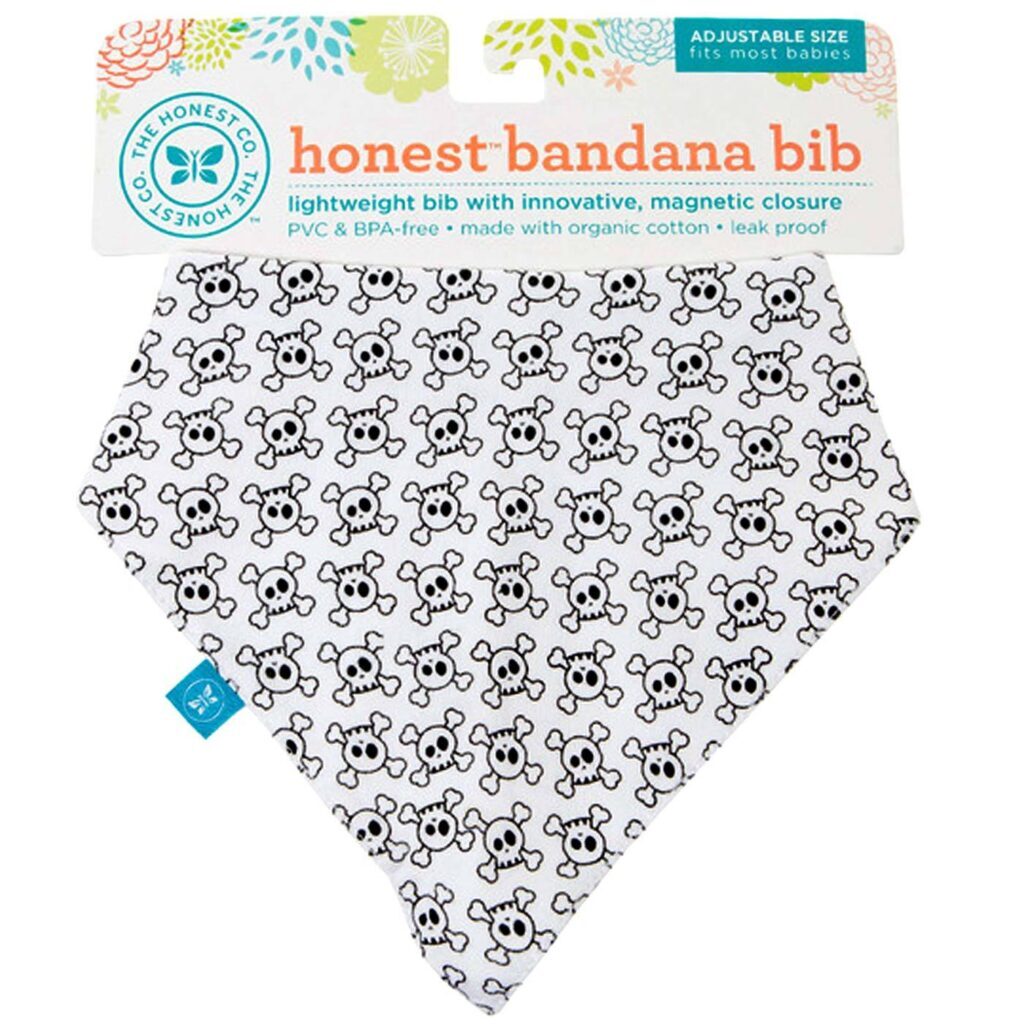 Babadores Bandana The Honest Company Crânios - Bebê e Criança Pequena, 2 Unidades