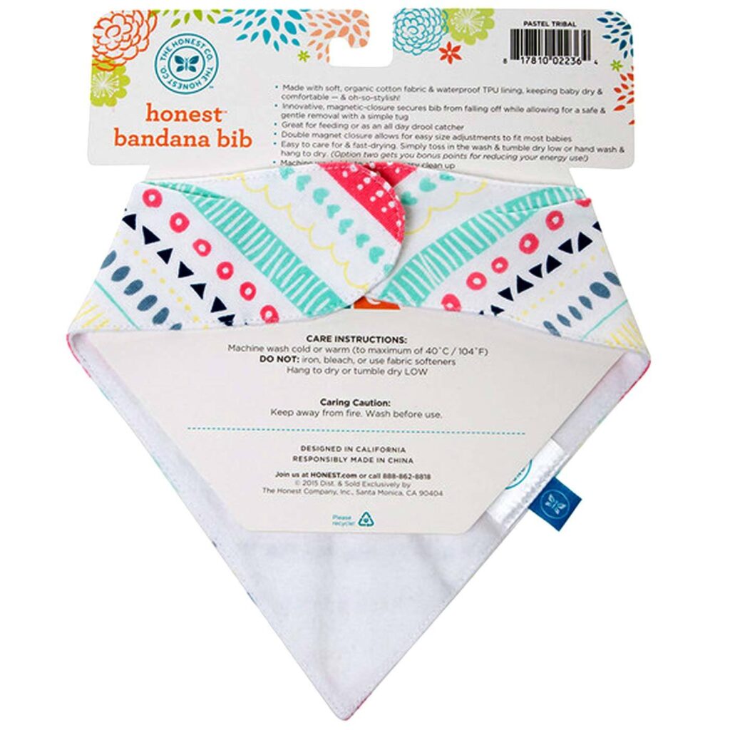 The Honest Company Babador Bandana Tribal Pastel para Bebês e Crianças Pequenas - Pronta Entrega Brasil - Imagem 2