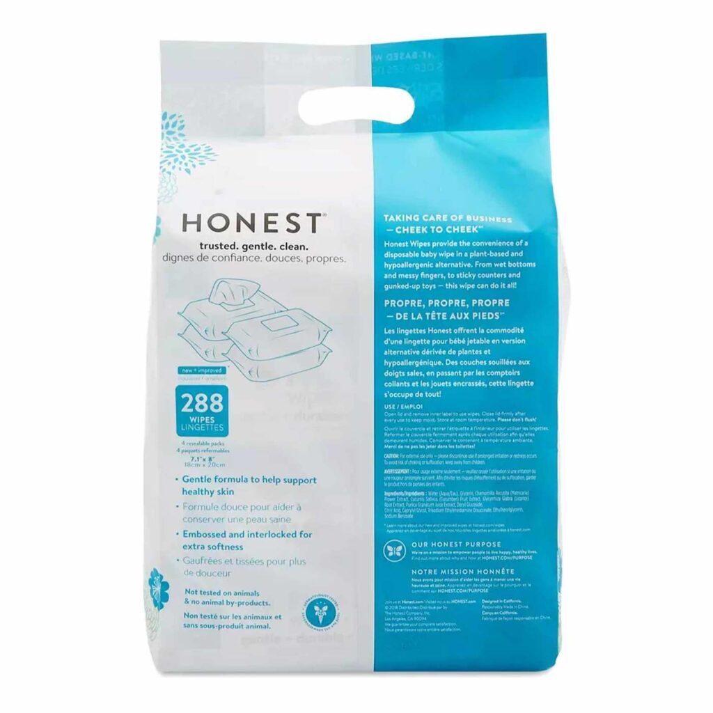The Honest Company Lenços Umedecidos Baby - Pacote com 288 Lenços para Higiene Suave - Imagem 3