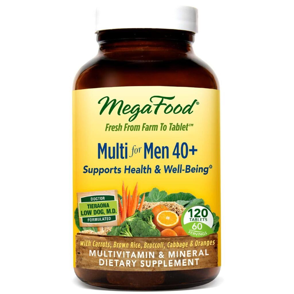 MegaFood Multivitamínico para Homens 40+ - 120 Tabletes: Saúde e Vitalidade Essenciais