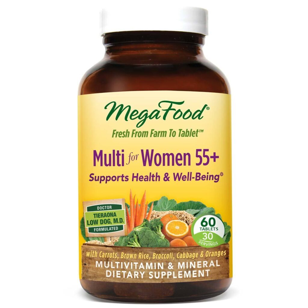 MegaFood Multivitamínico Mulheres 55+ (60 Tabletes) - Vitalidade e Bem-Estar