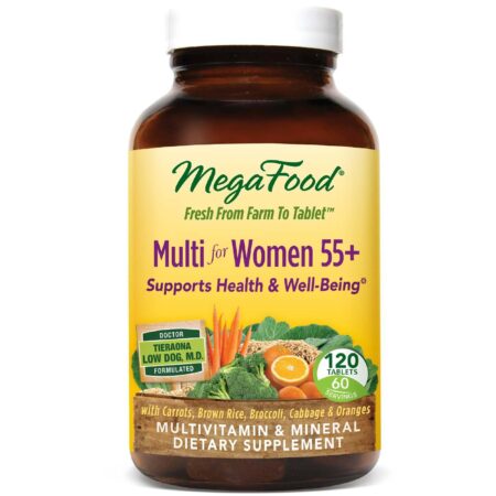 MegaFood, Multivitamínico Feminino 55+ - 120 Tabletes