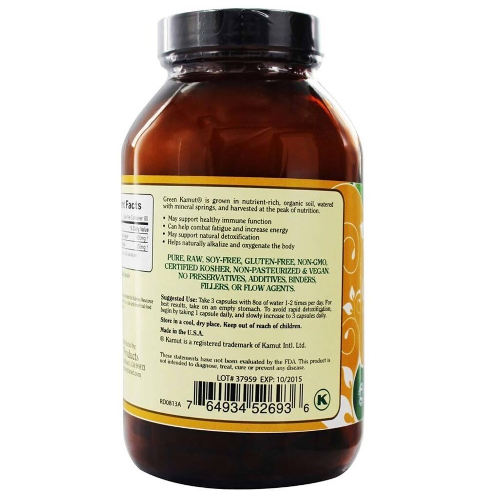 Pure Planet Kamut Orgânico Verde 240 Cápsulas Vegetarianas - Vitalidade Natural - Imagem 3