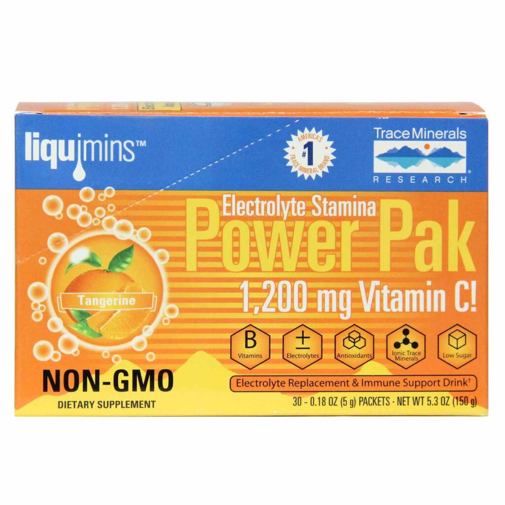 Trace Minerals Research Electrolyte Stamina Power Pak, Tangerina - 30 Sachês: Hidratação e Energia Superior