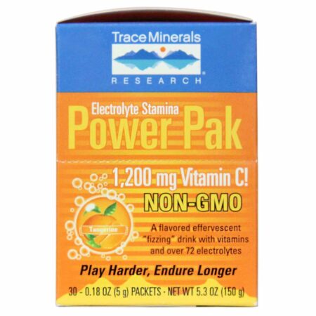 Trace Minerals Research Electrolyte Stamina Power Pak, tangerina - 30 Packets - Image 2