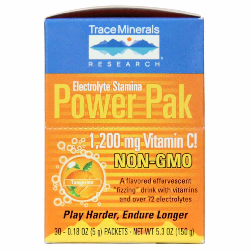 Trace Minerals Research Electrolyte Stamina Power Pak, Tangerina - 30 Sachês: Hidratação e Energia Superior - Imagem 2