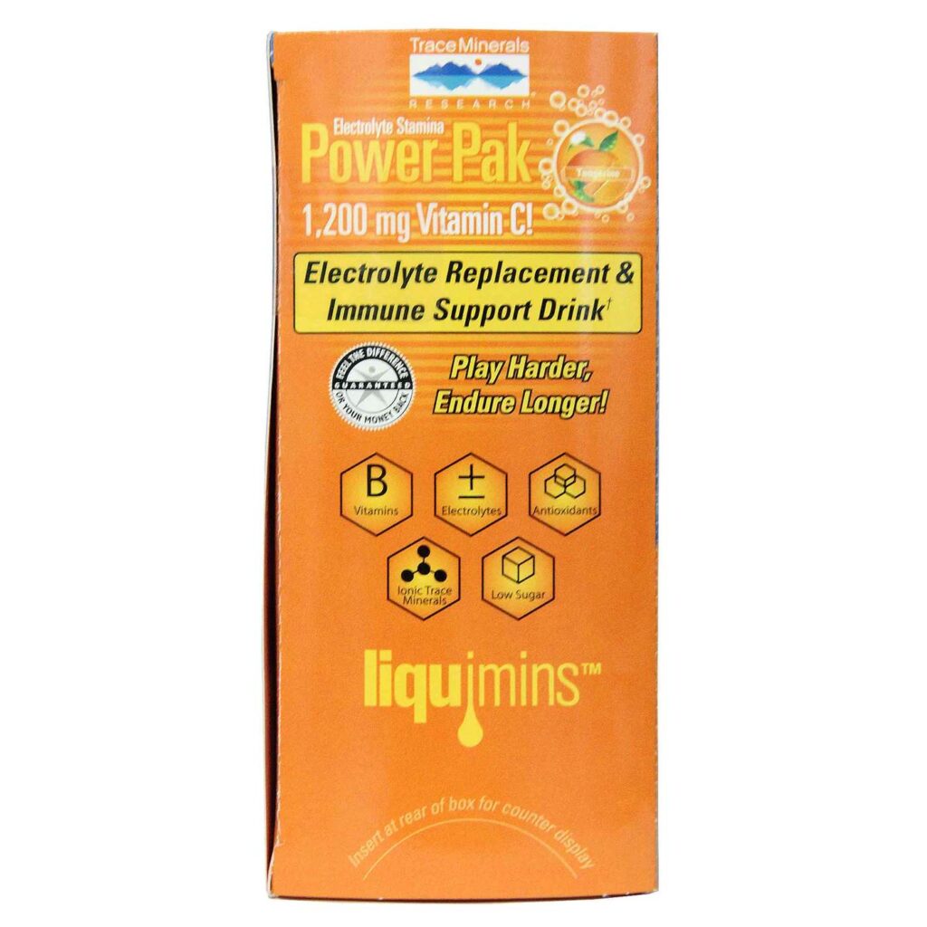 Trace Minerals Research Electrolyte Stamina Power Pak, Tangerina - 30 Sachês: Hidratação e Energia Superior - Imagem 5