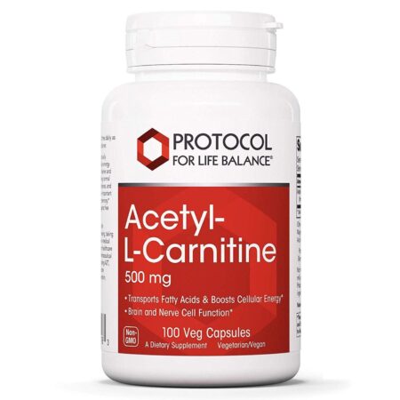 Protocol for Life Balance Acetil L-Carnitina - 500 mg - 100 Cápsulas Vegetarianas