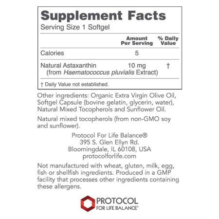 Protocol for Life Balance Astaxantina - 10 mg - 60 Cápsulas em Gel - Image 2