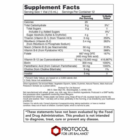 Protocol for Life Balance Nutri-Dose B-12 - Baga Mista - 10.000 mcg - 12 Frascos - 15 ml cada - Image 2