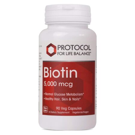 Protocol for Life Balance, Biotina 5.000 mcg - 90 Cápsulas Vegetarianas