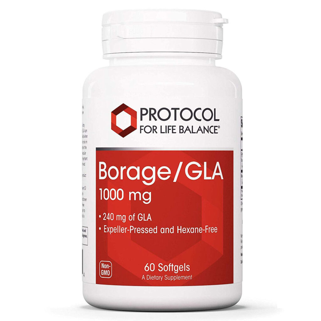 Protocol for Life Balance Óleo de Borragem GLA 1000mg - 60 Cápsulas Gel: Saúde da Pele e Bem-Estar Geral