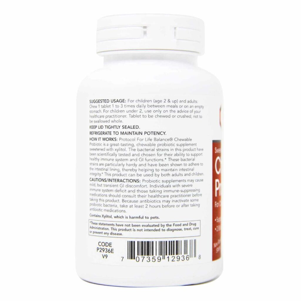 Protocol for Life Balance Probiótico Mastigável - 90 Unidades para Saúde Intestinal - Imagem 3