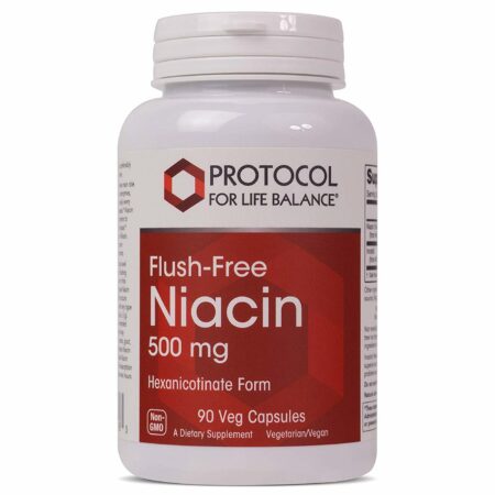 Protocol for Life Balance Niacina sem flush - 500 mg - 90 Cápsulas Vegetarianas