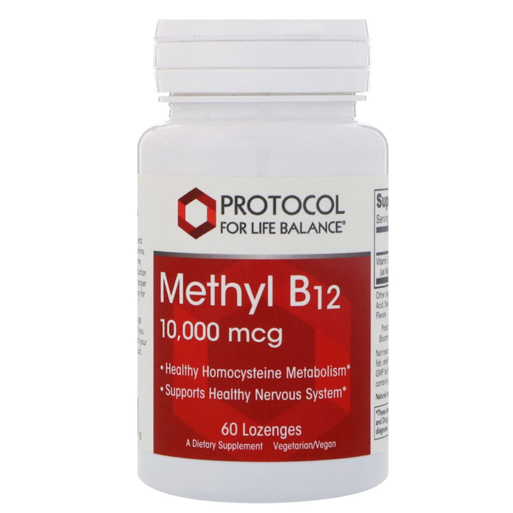 Metil B12 10.000 mcg Protocol for Life Balance - 60 Pastilhas para Energia e Bem-Estar Cerebral
