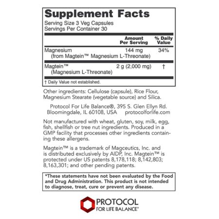 Protocol for Life Balance, ProtoSorb™ Magnésio - 90 Cápsulas Vegetarianas - Image 2