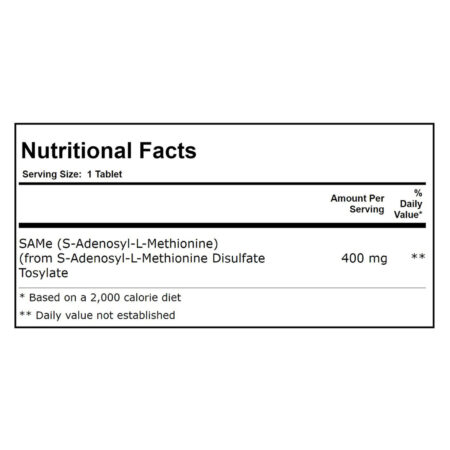 Protocol for Life Balance, SAMe 400 mg - 60 Tabletes - Image 2