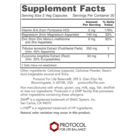 Protocol for Life Balance, Virilidade para Homens - 60 Cápsulas Vegetarianas - Image 2