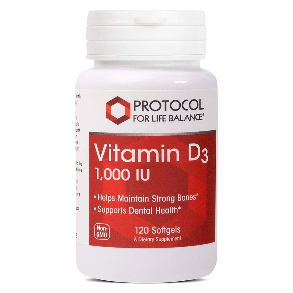 Protocol for Life Balance Vitamina D-3 1.000 UI - 120 Cápsulas em Gel