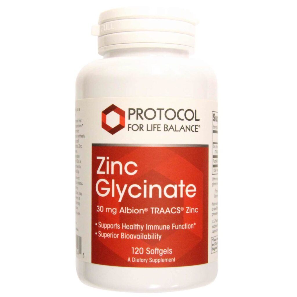 Protocol for Life Balance Glicinato de Zinco 30 mg - 120 Cápsulas em Gel: Saúde Imunológica e Bem-Estar