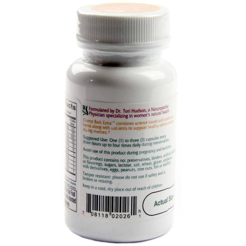 Vitanica Cramp Bark Extra 15 Cápsulas Vegetarianas: Alívio Natural para Dores e Desconfortos - Imagem 3