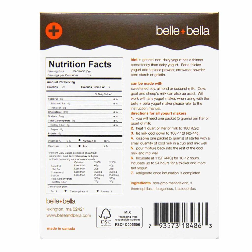 Belle and Bella Entradas de Iogurte Não Lácteo 20g - Sabor e Nutrição Vegana - Imagem 3
