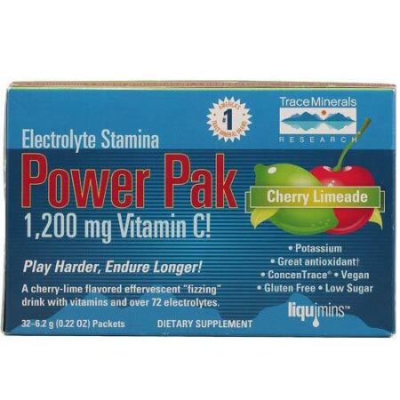 Trace Minerals Research Electrolyte Stamina Power Pak, Cherry Limaade - 32 Packets