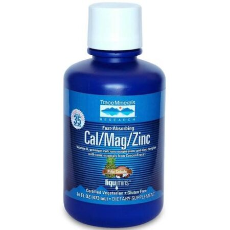 Trace Minerals Research Liquid Cal/Mag/Zinc, Pina Colada - 16 oz