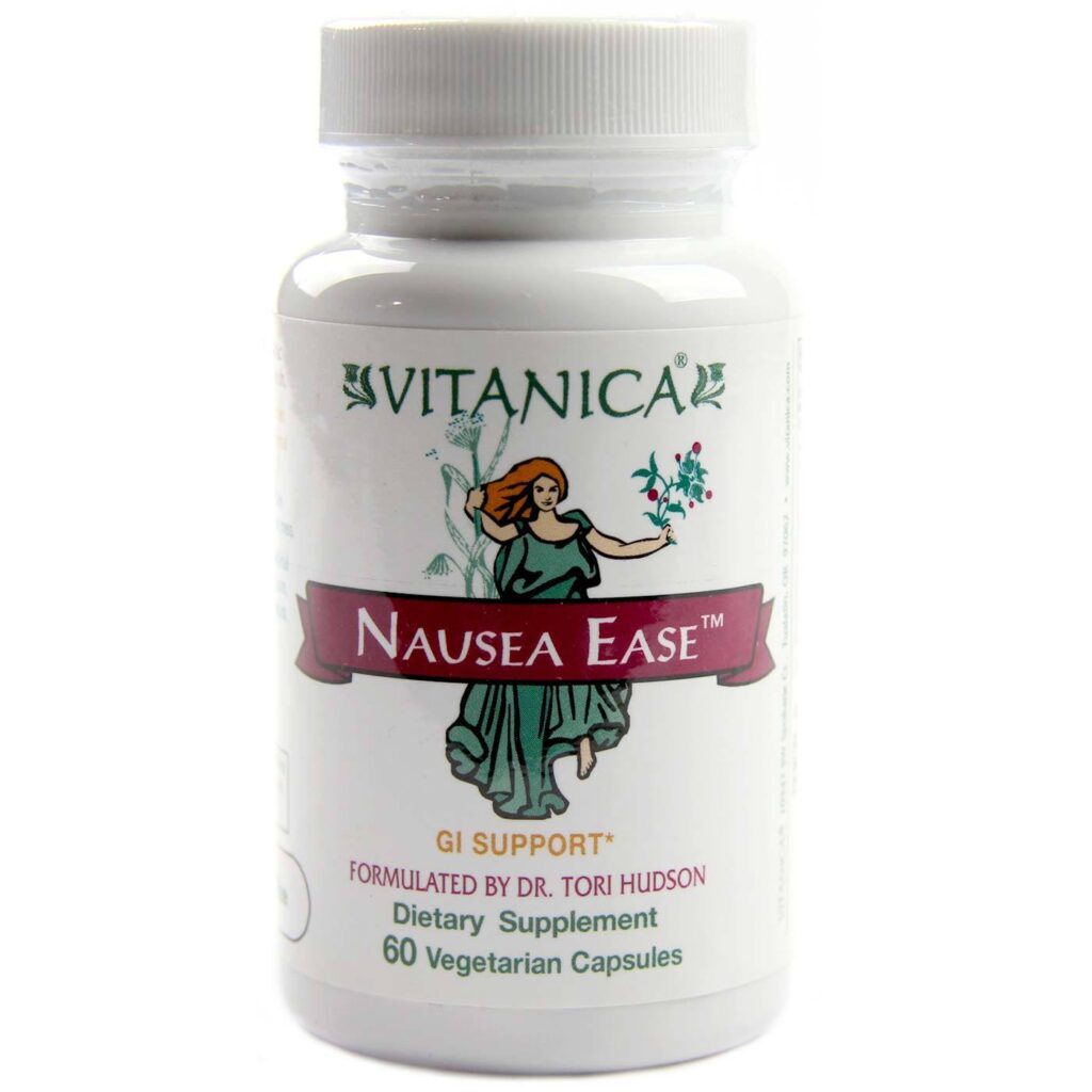 Vitanica Náusea Ease™: Alívio Natural para Náuseas - 60 Cápsulas Vegetarianas