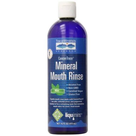 Trace Minerals Research ConcenTrace Mineral Mouth Rinse, hortelã - 16 oz