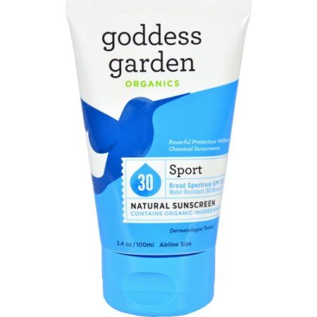 Goddess Garden Sport Natural Protetor Solar, SPF 30 - 3.4 oz Lotion